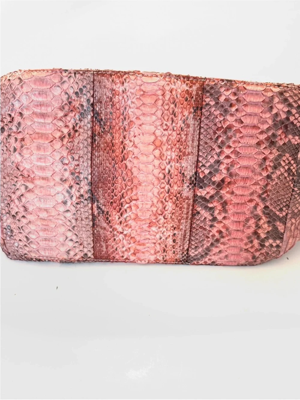EXOTIC PYTHON Skin with a Pink and Black Pattern, Slouchy Hobo Bag